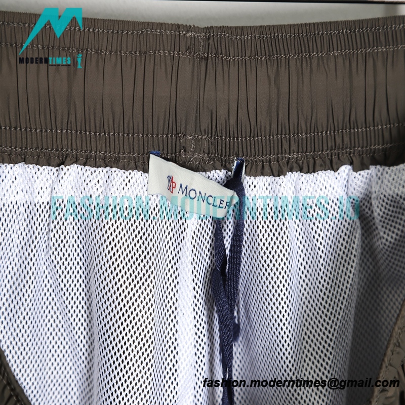 Moncler - White Leather Beach Shorts Pants